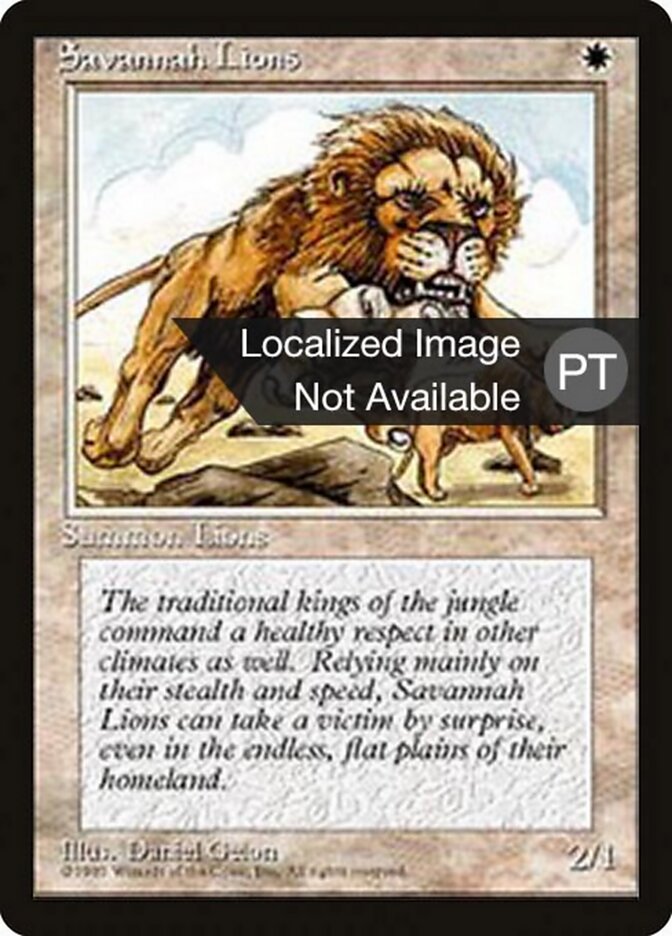 Leões da Savana - Fourth Edition Foreign Black Border