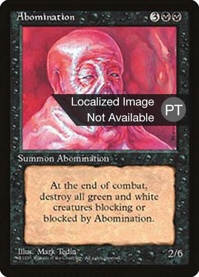 Abominação - Fourth Edition Foreign Black Border