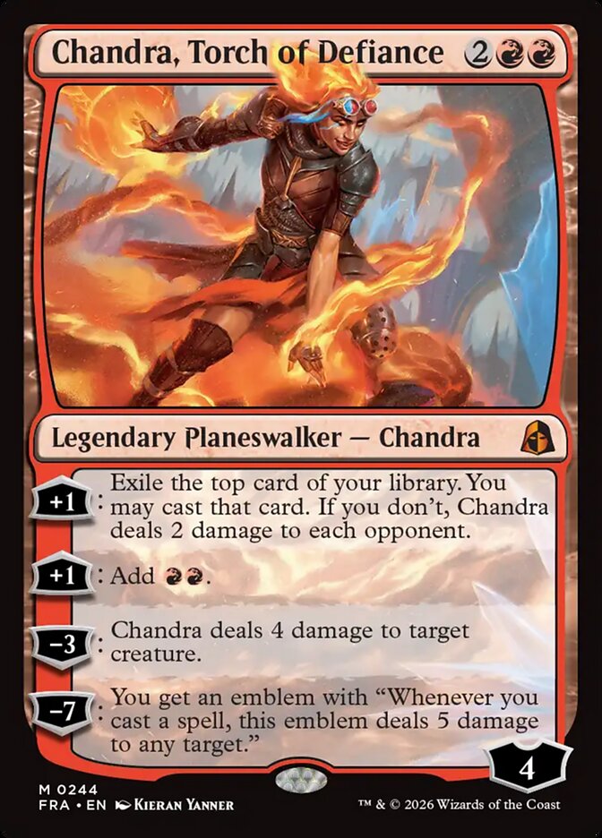 Chandra, Torch of Defiance, Reality Fracture (Divulgação/Wizards of the Coast)