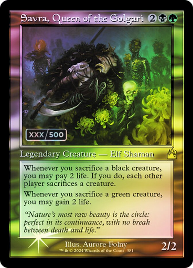 Savra, Queen of the Golgari - Ravnica Remastered