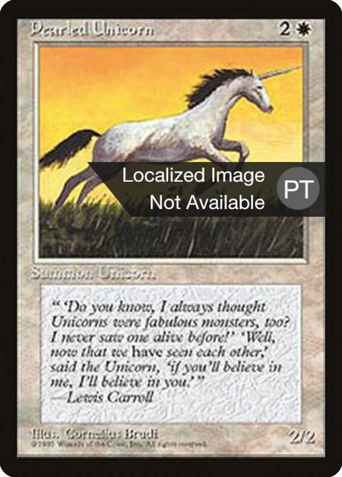 Unicórnio Perolado - Fourth Edition Foreign Black Border