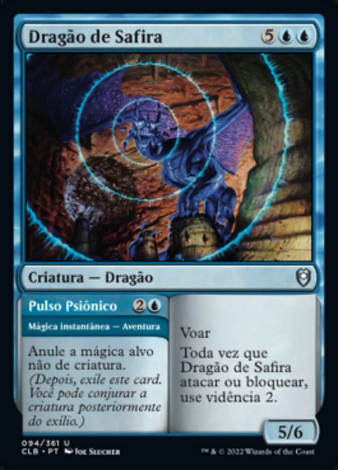 Sapphire Dragon // Psionic Pulse - Commander Legends: Battle for Baldur's Gate