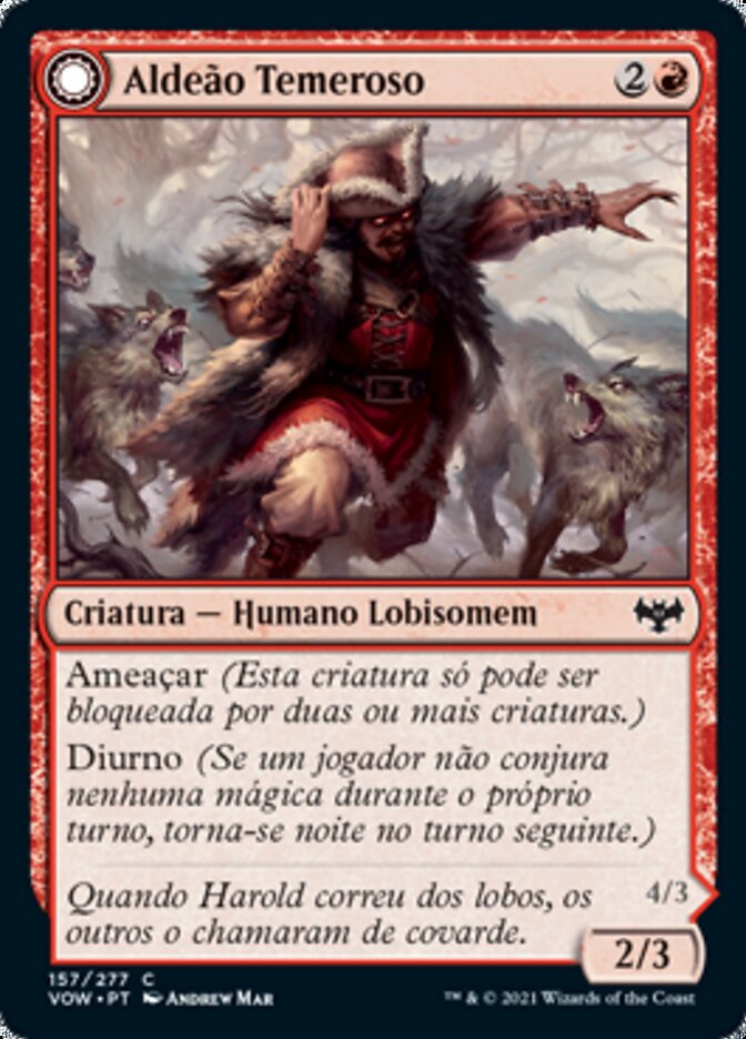 Fearful Villager // Fearsome Werewolf - Innistrad: Crimson Vow