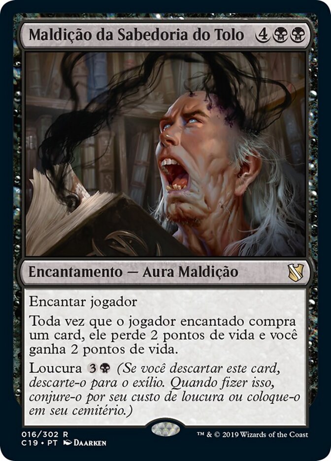 Maldição da Sabedoria do Tolo - Commander 2019