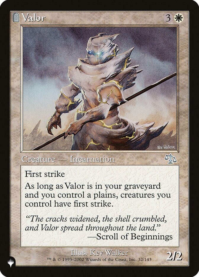 Valor - The List