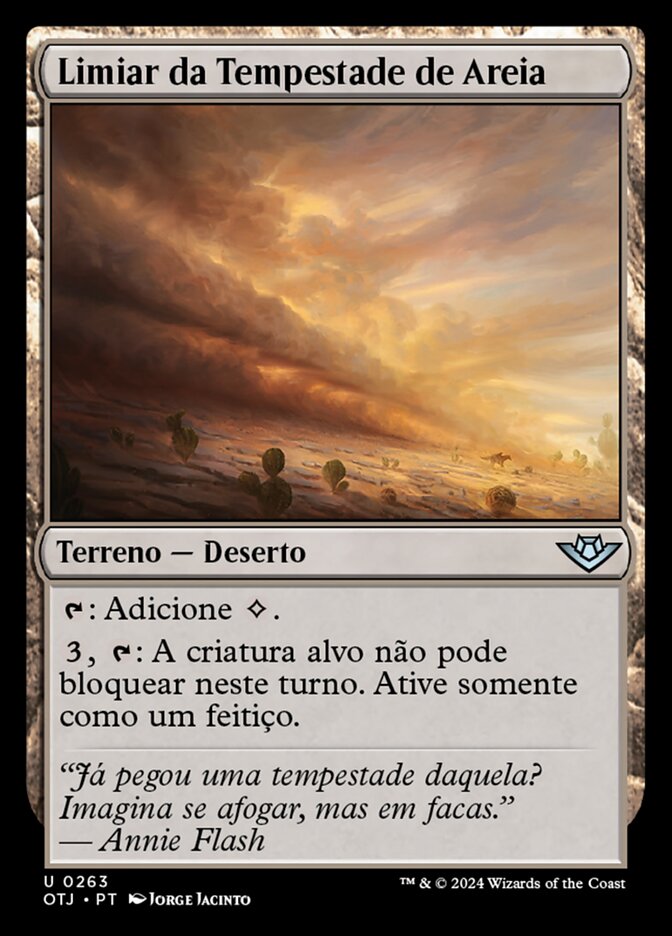 Limiar da Tempestade de Areia - Outlaws of Thunder Junction