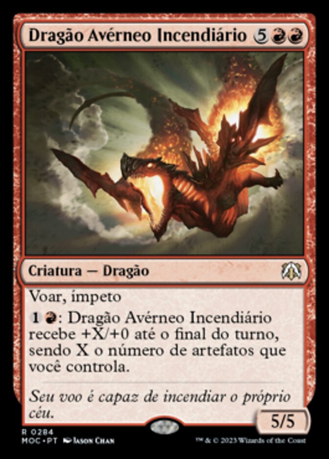 Dragão Avérneo Incendiário - March of the Machine Commander