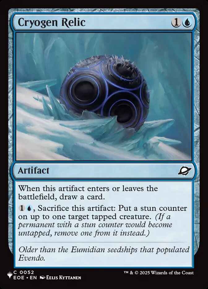 Cryogen Relic - The List