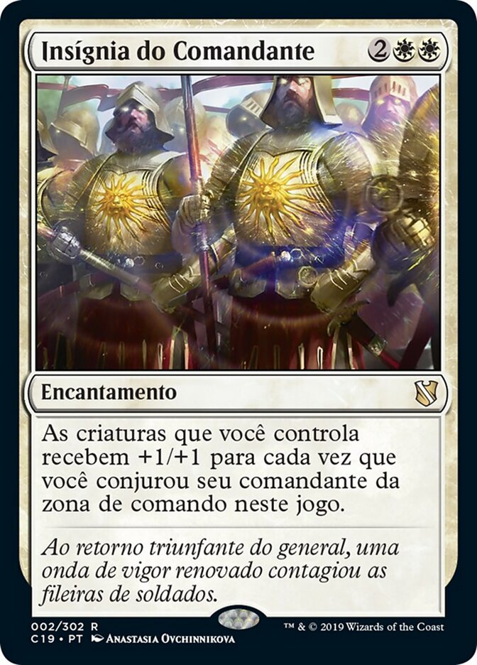 Insígnia do Comandante - Commander 2019