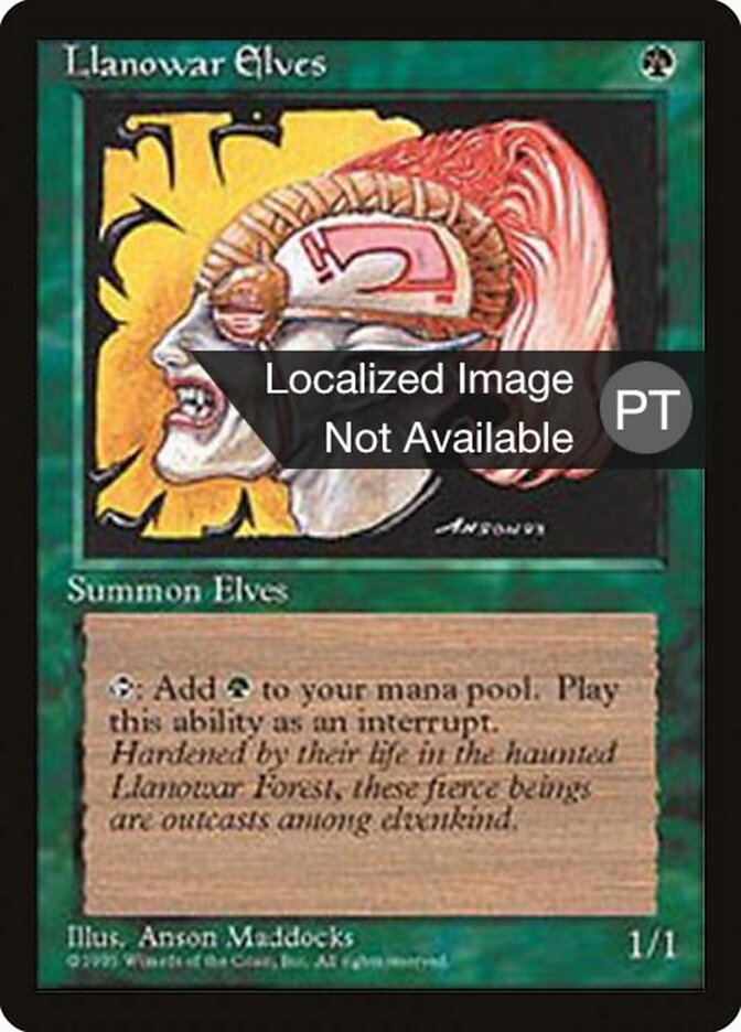 Elfos de Llanowar - Fourth Edition Foreign Black Border