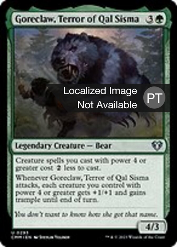 Garra Cruenta, Terror de Qal Sisma - Commander Masters