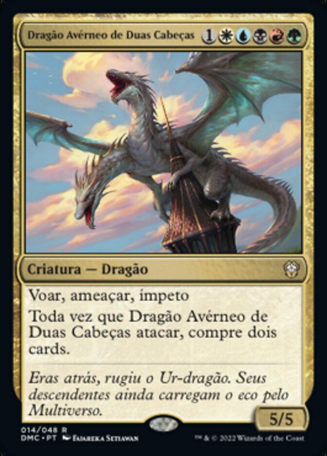 Dragão Avérneo de Duas Cabeças - Dominaria United Commander