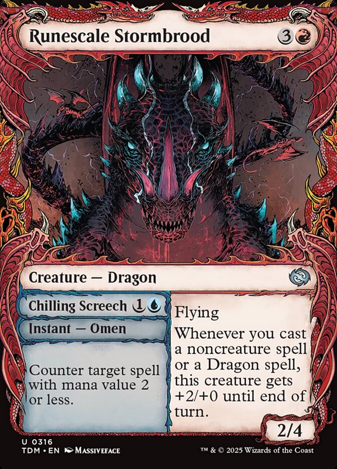 Runescale Stormbrood // Chilling Screech - Tarkir: Dragonstorm