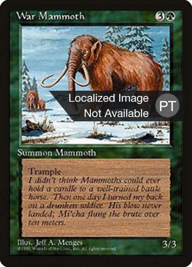 Mamute de Guerra - Fourth Edition Foreign Black Border