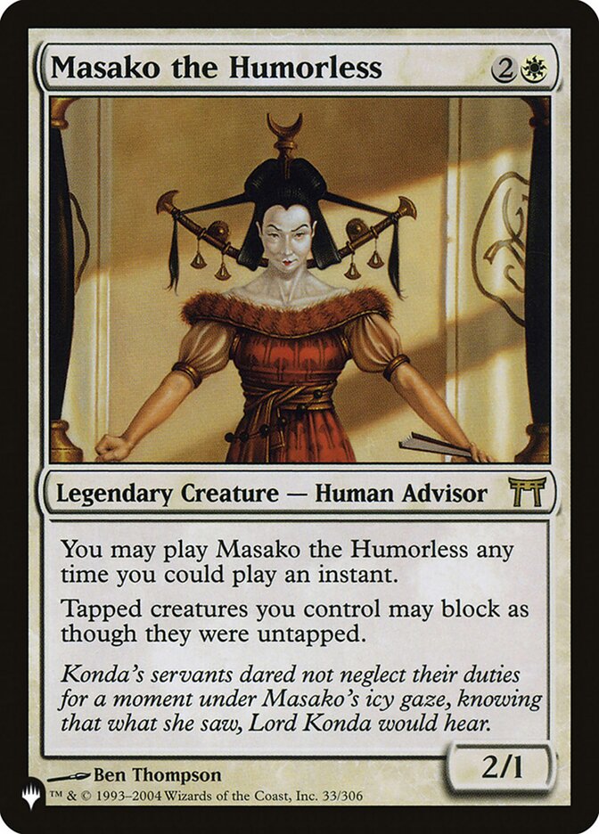 Masako the Humorless - The List