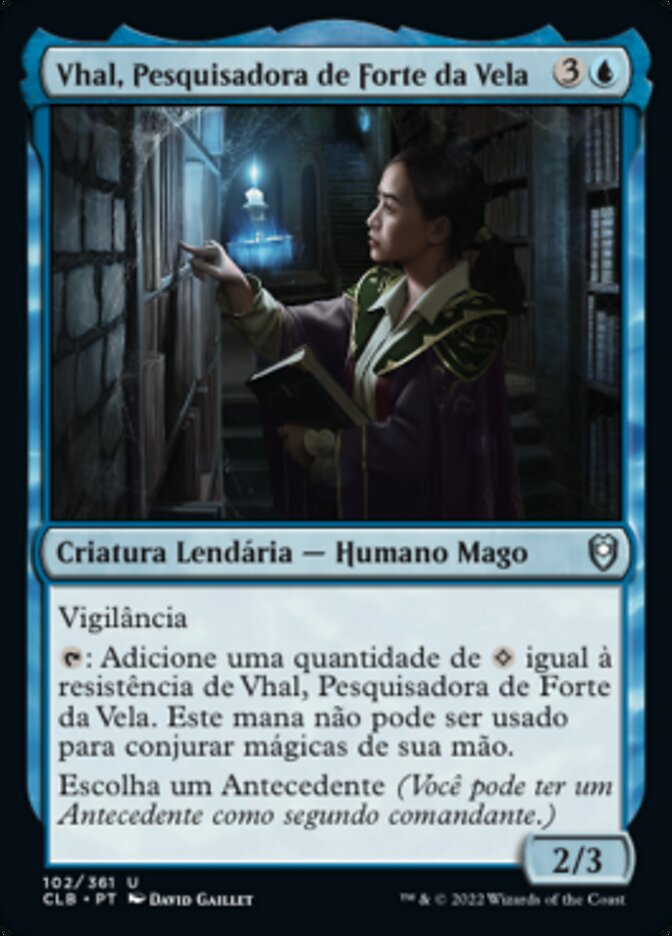 Vhal, Pesquisadora de Forte da Vela - Commander Legends: Battle for Baldur's Gate