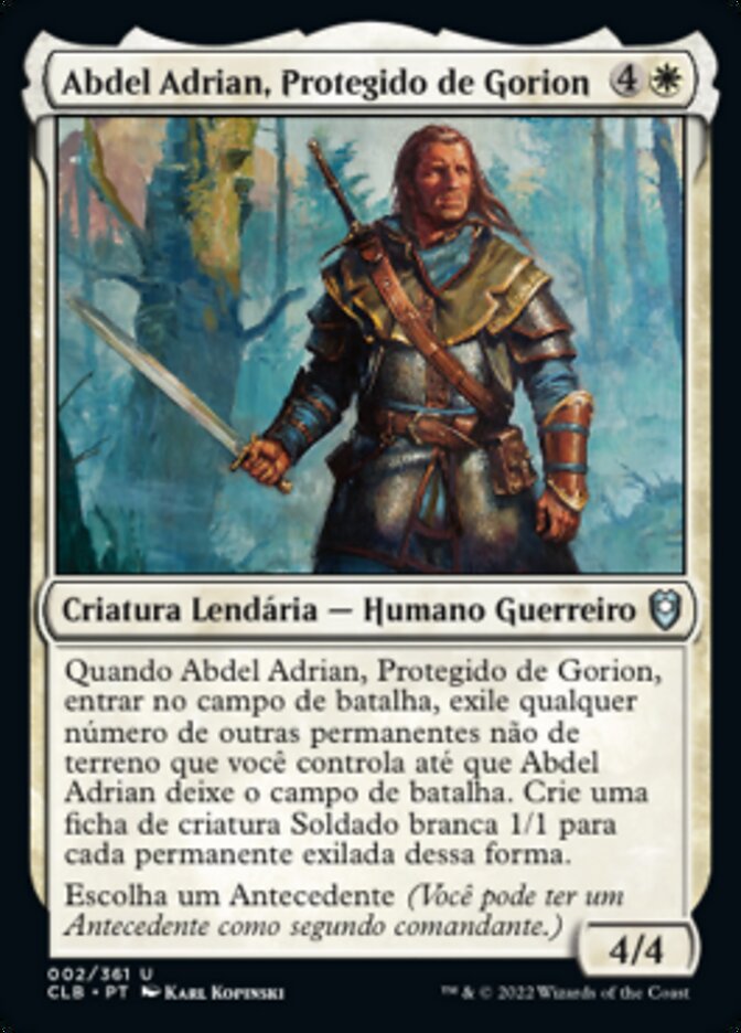 Abdel Adrian, Protegido de Gorion - Commander Legends: Battle for Baldur's Gate