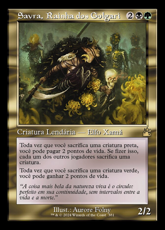 Savra, Rainha dos Golgari - Ravnica Remastered
