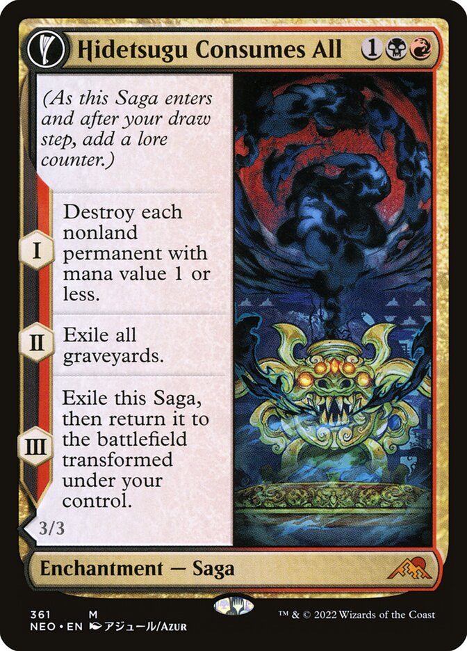 Hidetsugu Consumes All // Vessel of the All-Consuming - Kamigawa: Neon Dynasty