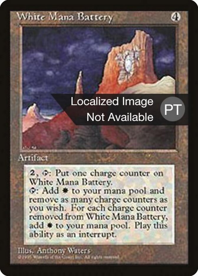 Bateria de Mana Branco - Fourth Edition Foreign Black Border