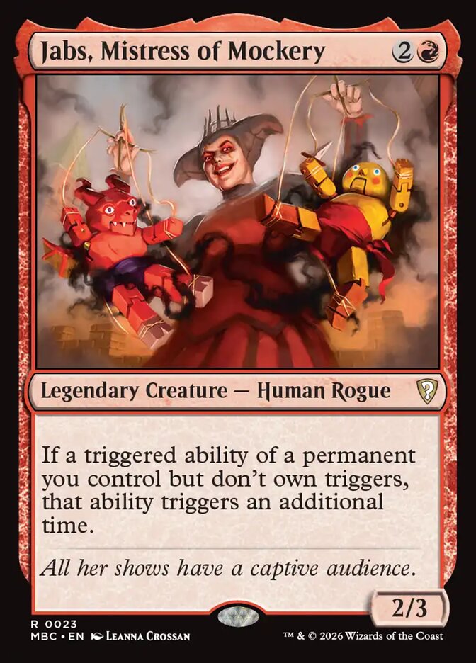 Jabs, Mistress of Mockery - Mystery Booster Commander Edition