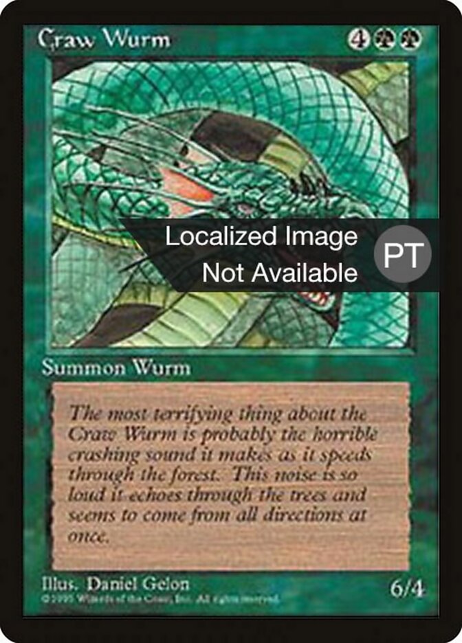 Serpente Terrestre de Craw - Fourth Edition Foreign Black Border