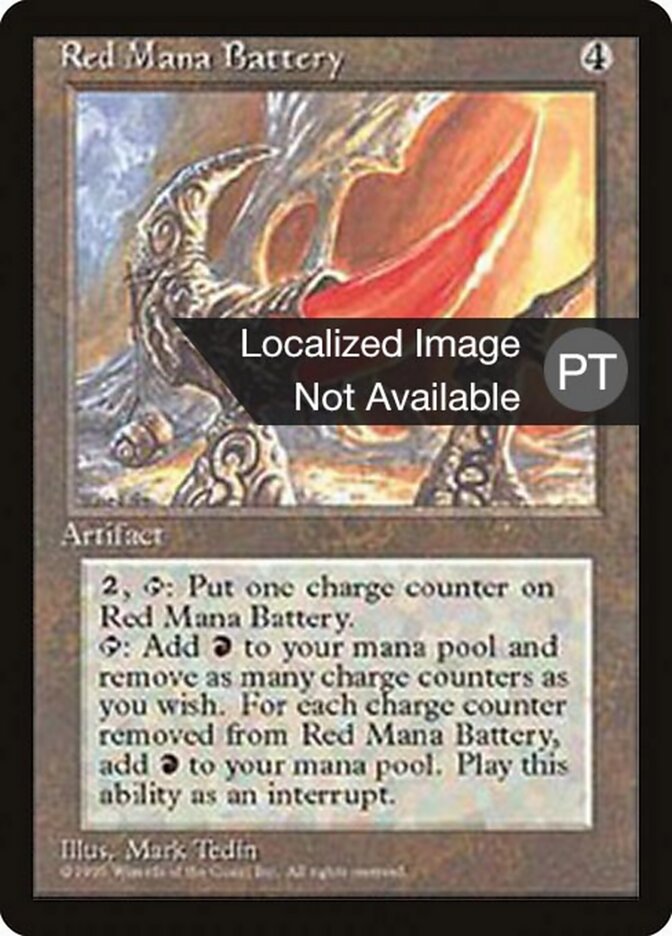 Bateria de Mana Vermelho - Fourth Edition Foreign Black Border