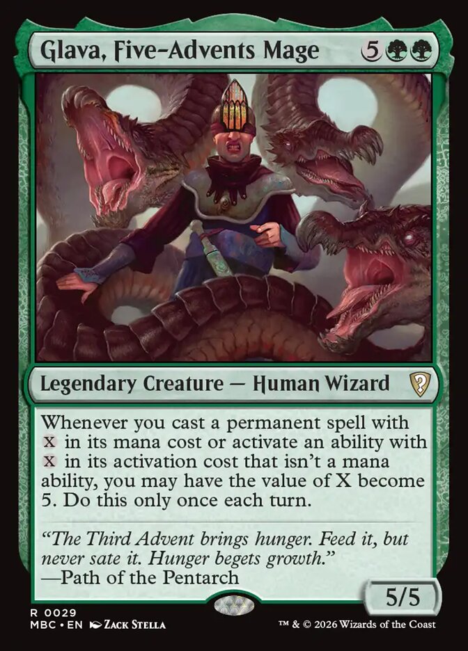 Glava, Five-Advents Mage - Mystery Booster Commander Edition