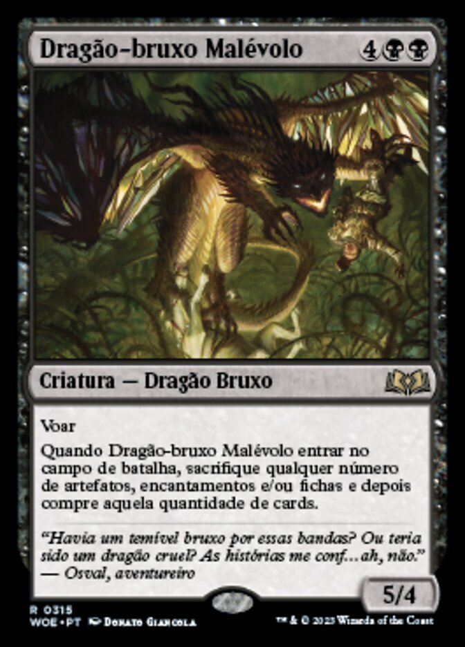 Dragão-bruxo Malévolo - Wilds of Eldraine