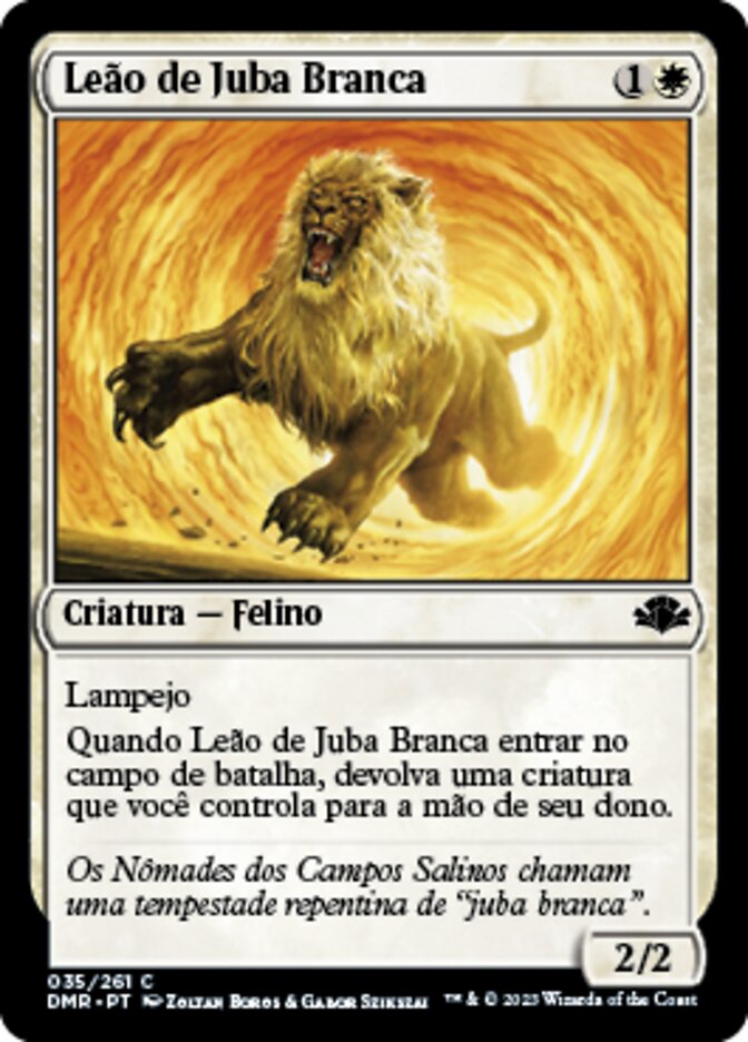 Leão de Juba Branca - Dominaria Remastered
