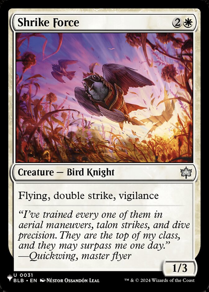 Shrike Force - The List