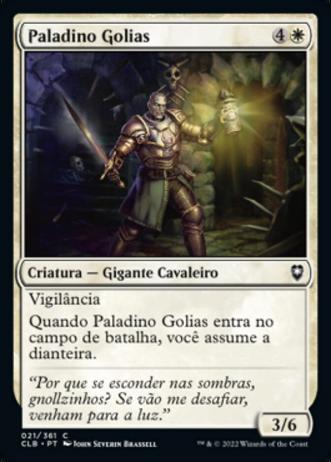 Paladino Golias - Commander Legends: Battle for Baldur's Gate