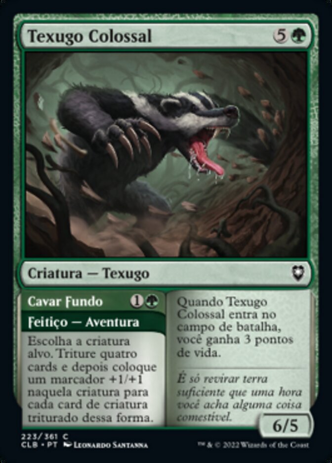 Colossal Badger // Dig Deep - Commander Legends: Battle for Baldur's Gate