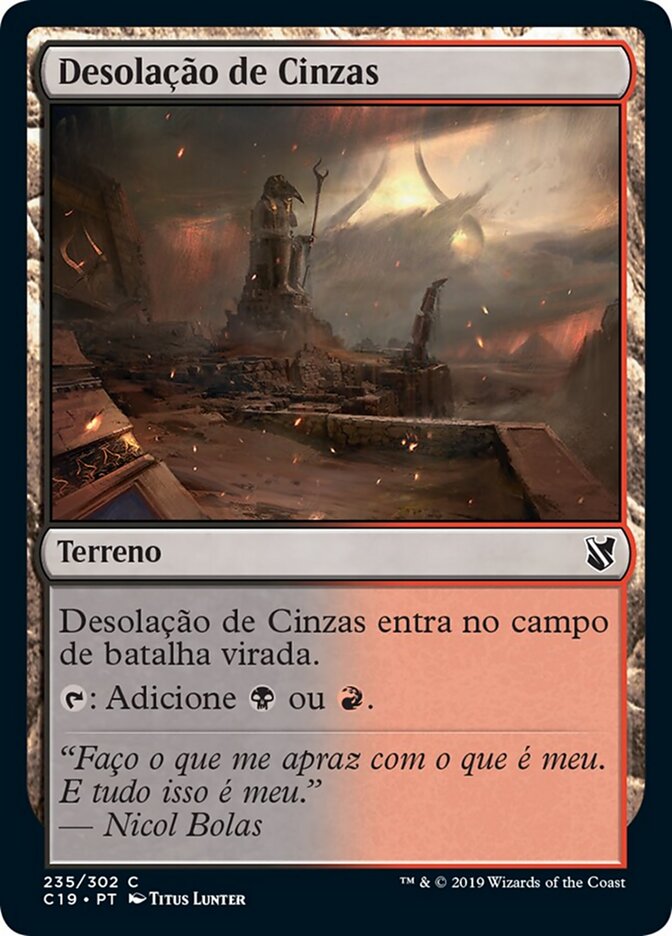 Desolação de Cinzas - Commander 2019