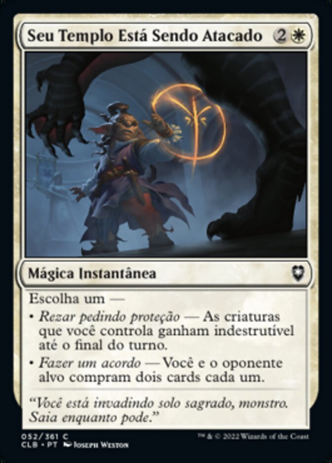 Seu Templo Está Sendo Atacado - Commander Legends: Battle for Baldur's Gate