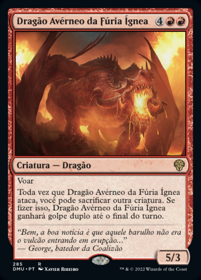 Dragão Avérneo da Fúria Ígnea - Dominaria United