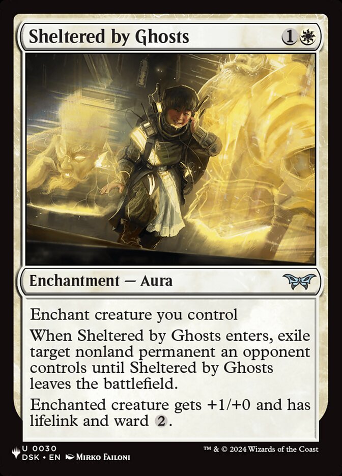 Sheltered by Ghosts - The List