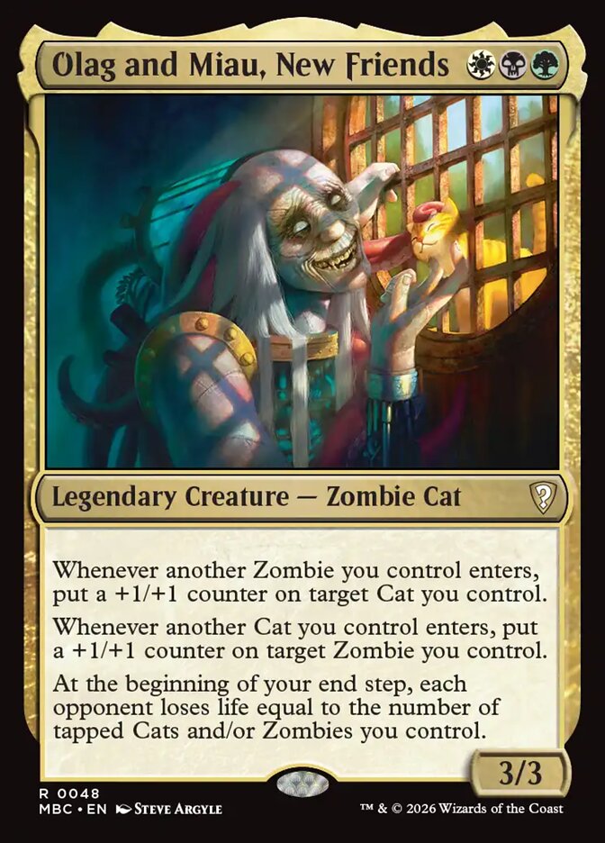 Olag and Miau, New Friends - Mystery Booster Commander Edition