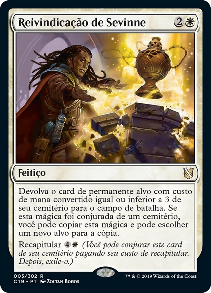 Reivindicação de Sevinne - Commander 2019