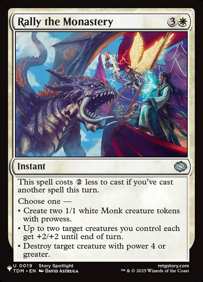 Rally the Monastery - The List
