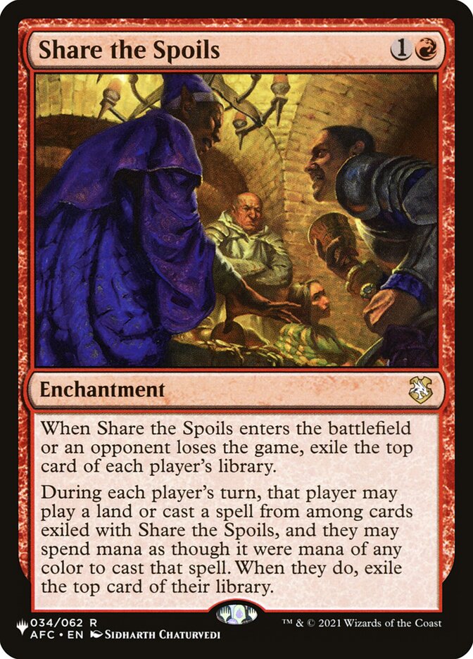 Share the Spoils - The List