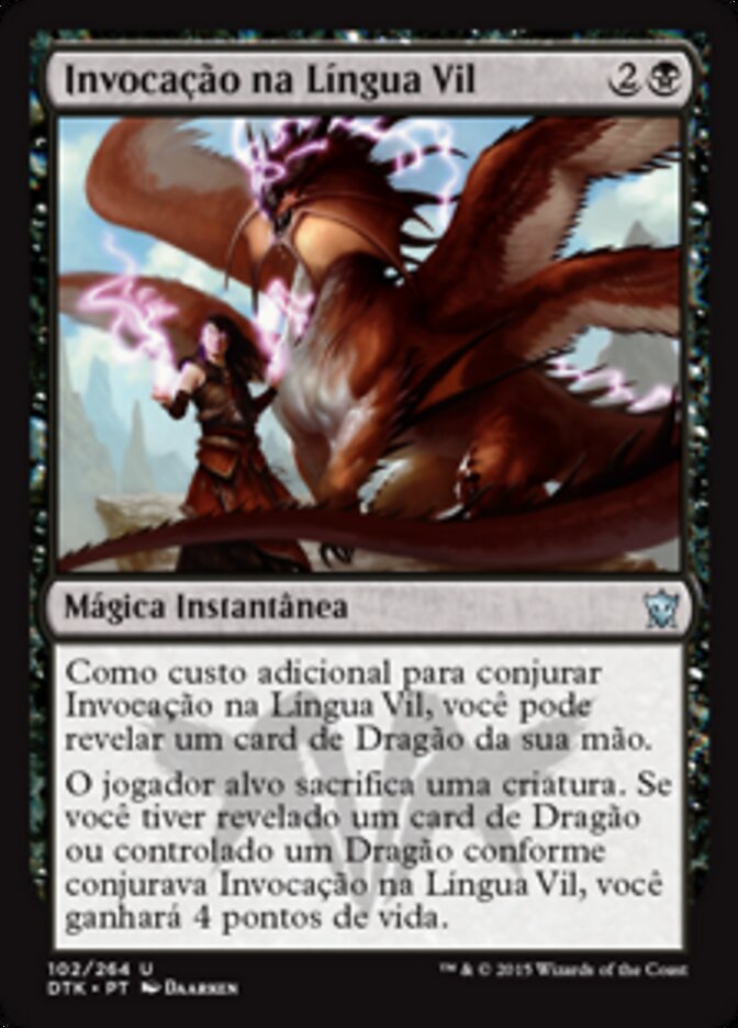 Invocação na Língua Vil - Dragons of Tarkir