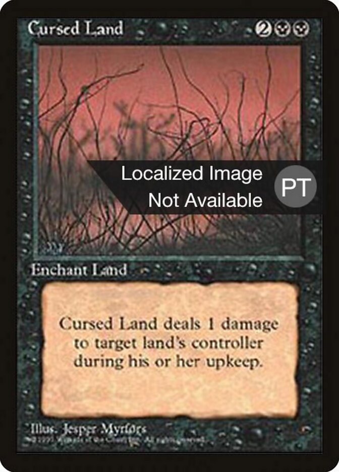 Terreno Amaldiçoado - Fourth Edition Foreign Black Border