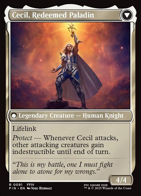 Cecil, Redeemed Paladin (verso)