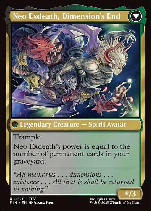 Neo Exdeath, Dimension's End (verso)