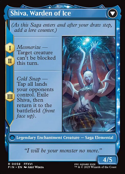 Shiva, Warden of Ice (verso)