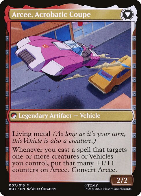 Arcee, Acrobatic Coupe (verso)