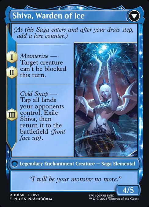 Shiva, Warden of Ice (verso)