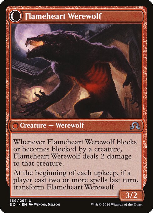 Flameheart Werewolf (verso)
