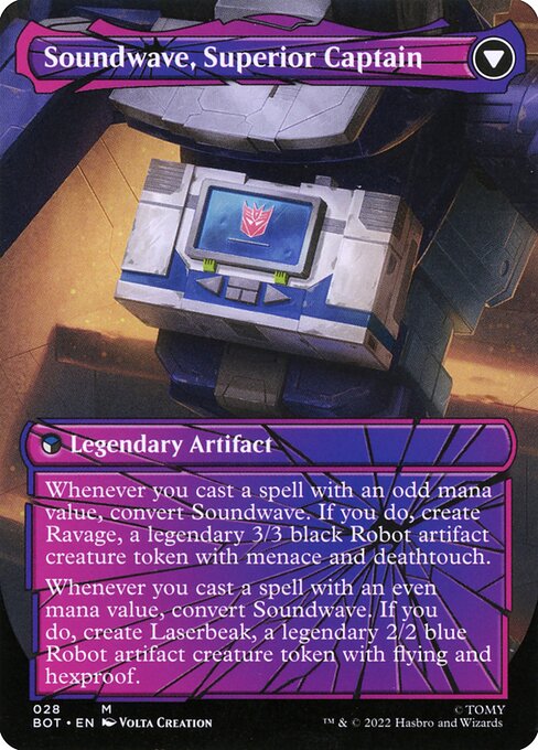Soundwave, Superior Captain (verso)